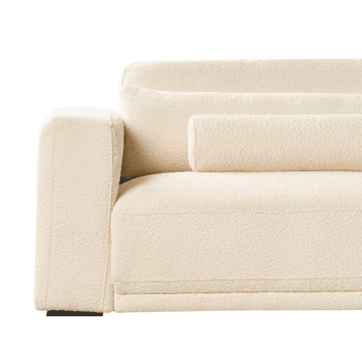 Beliani Sofá de 3 lugares Bouclé ANGE