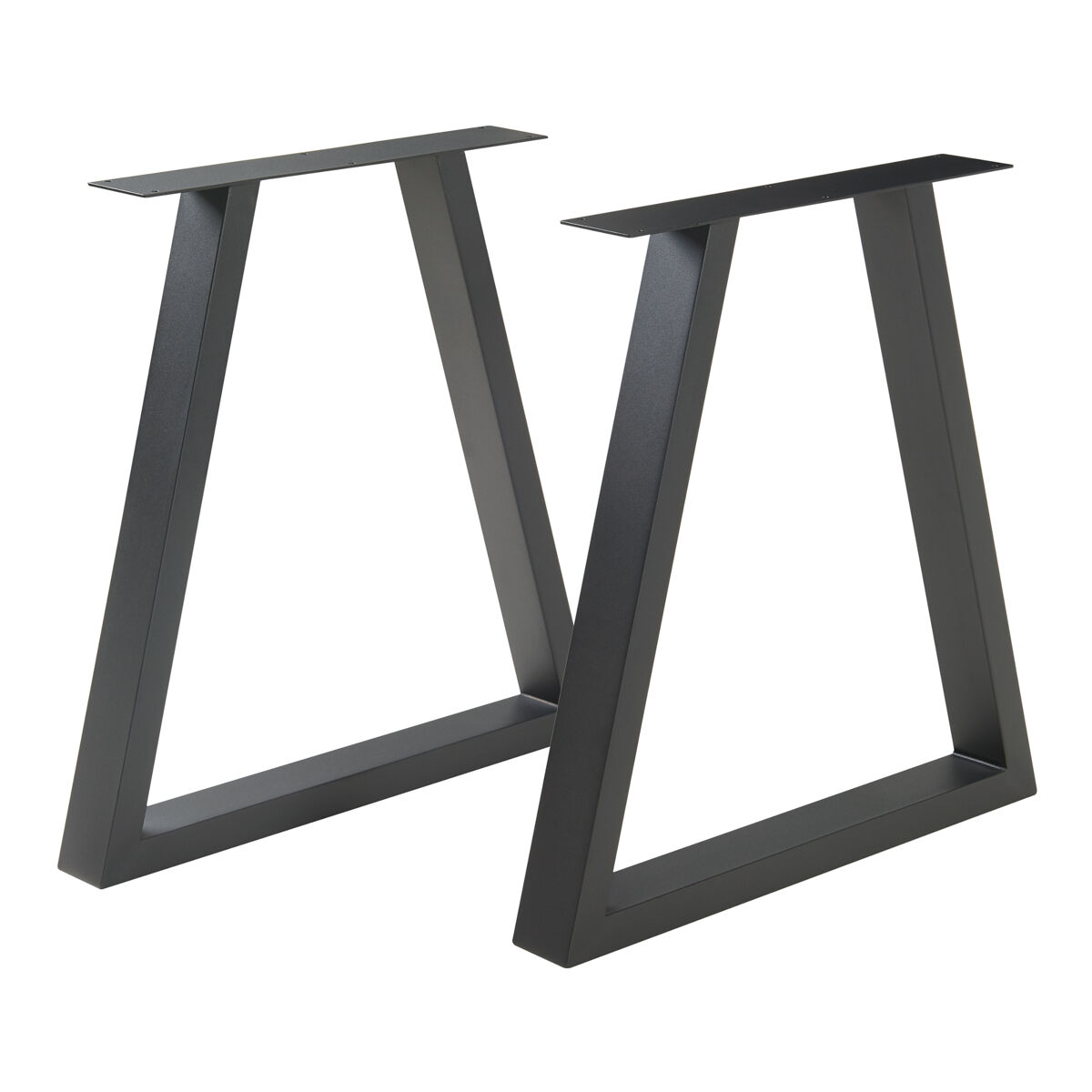 Juego de 2 patas de mesa lyngby acero 72x55/70cm - negro [en.casa]