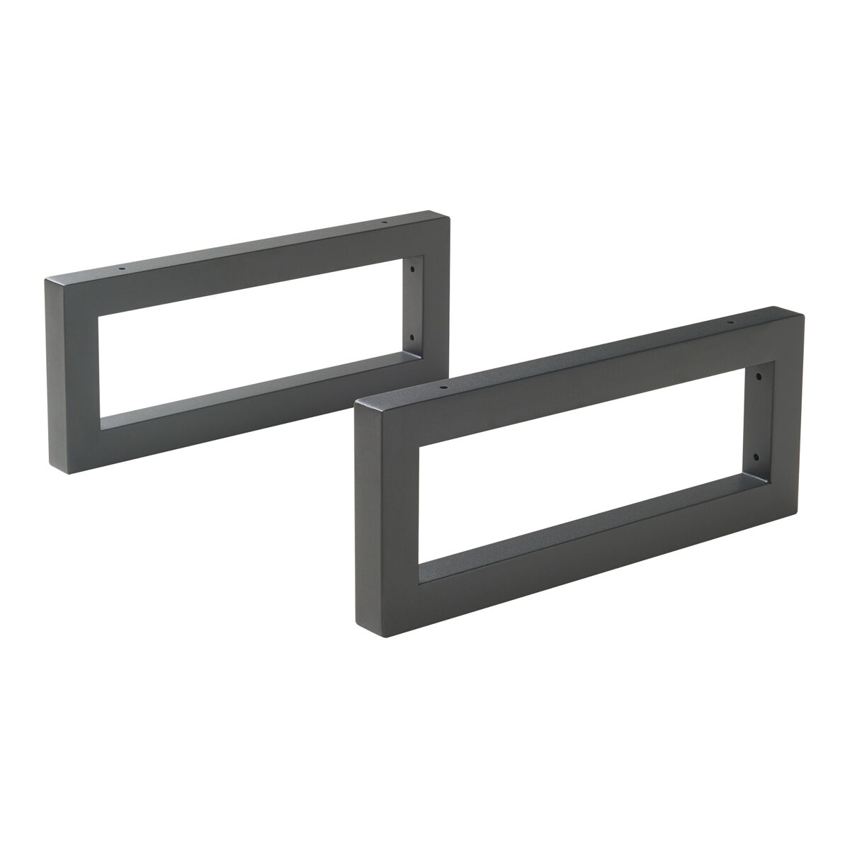 Set de 2 soportes de pared para muebles hawangen acero 50x20cm - negro mate [en.casa]