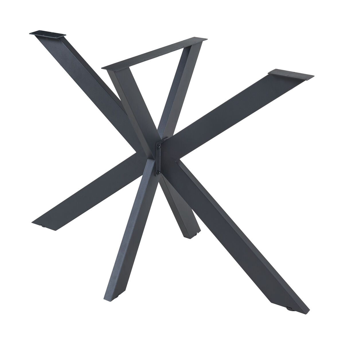 pata de mesa oberau forma de estrella acero 85x85x71cm - negro encasa