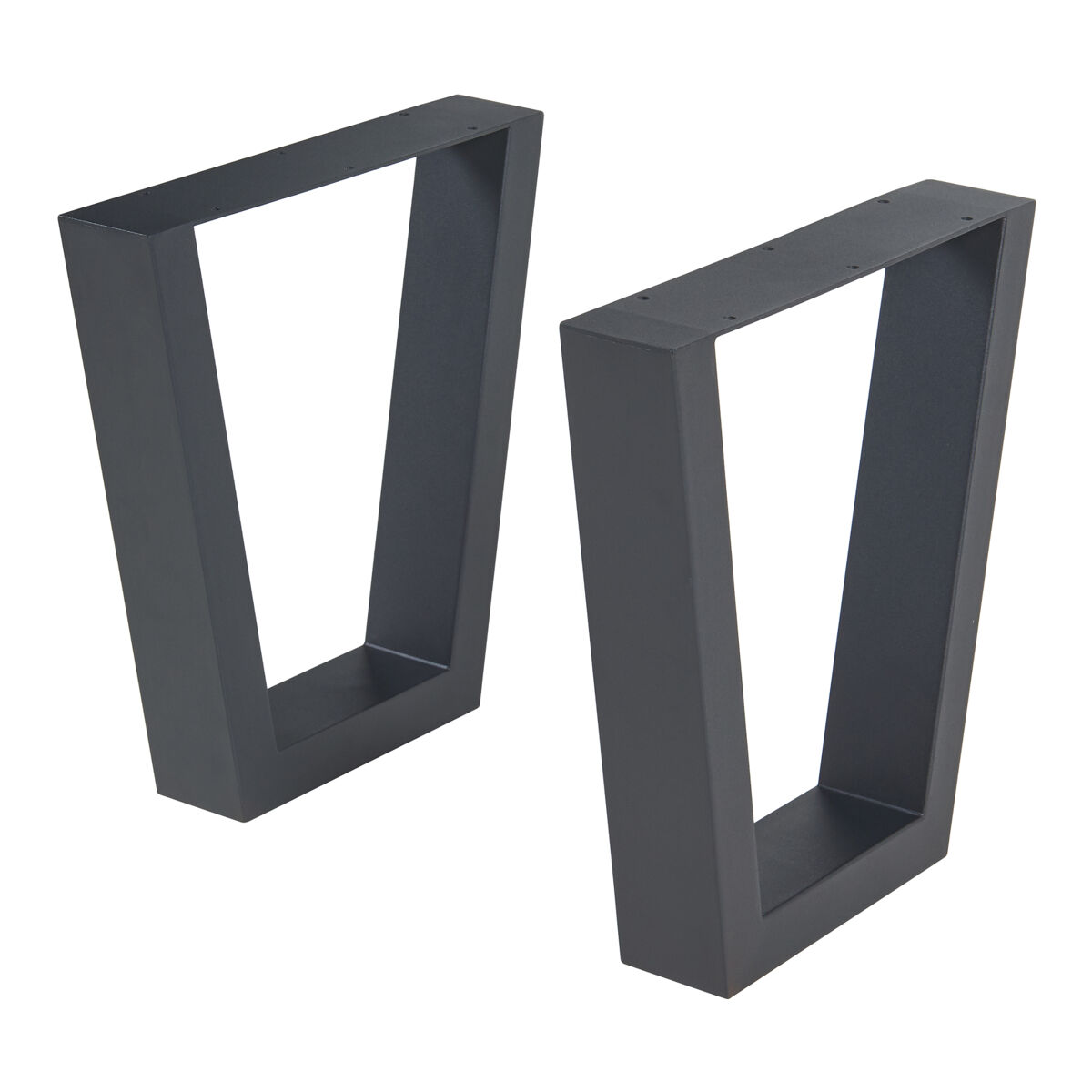 Set de 2 patas de mesa lalling 43 x 25/40 cm - negro [en.casa]