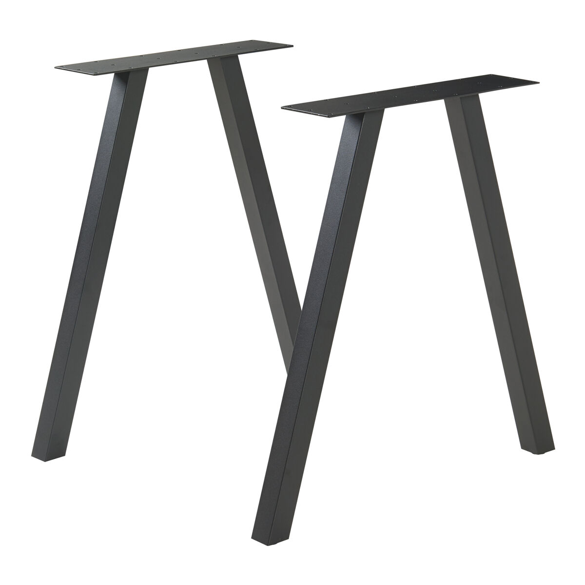 Set de 2 patas de mesa heustreu 72x70 cm - negro [en.casa]