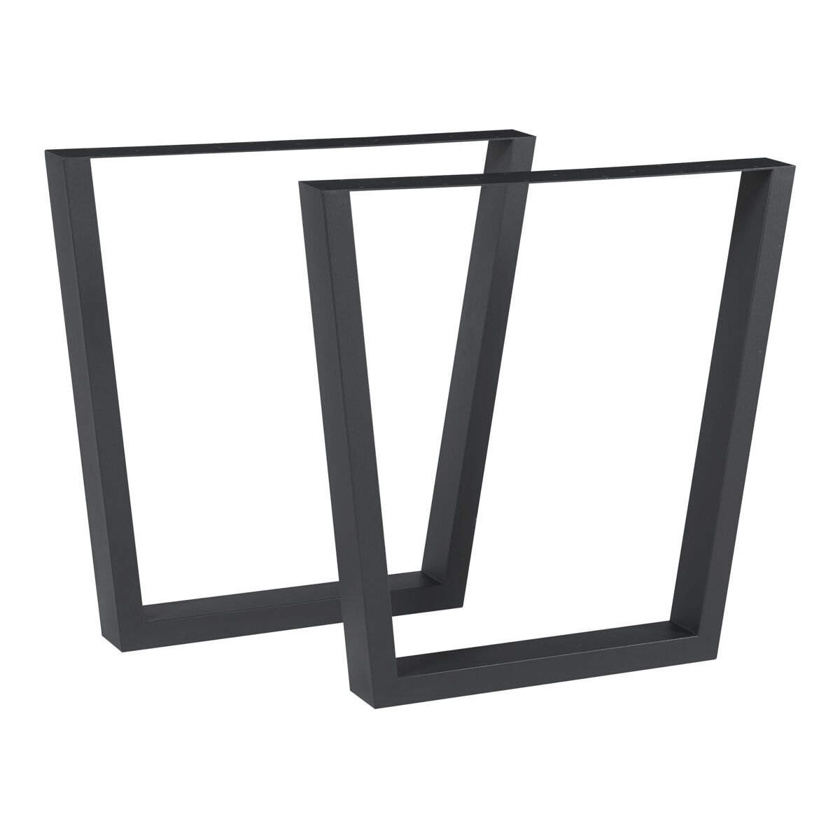 Set de 2 patas de mesa lalling 72x55/75 cm - negro [en.casa]