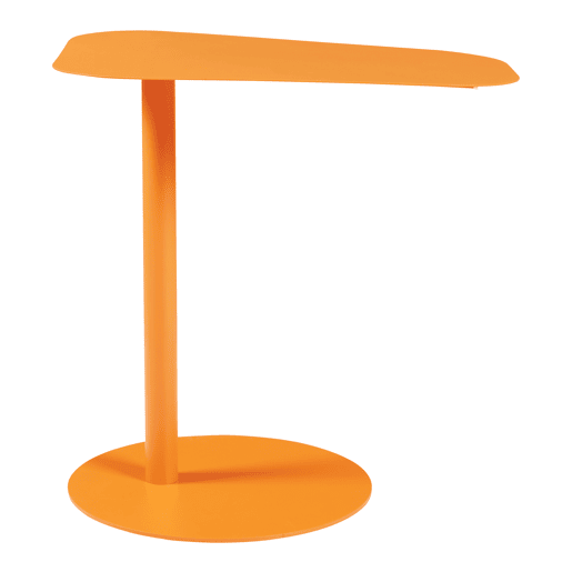 Mesa de apoio Nastätten trapezoidal interiorexterior em metal 50x50x38cm - Laranja en.casa