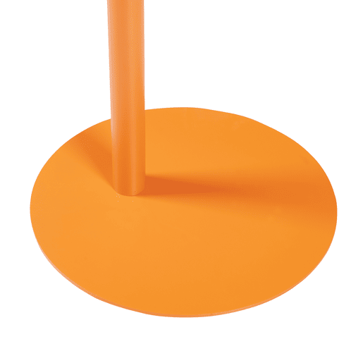 Mesa de apoio Nastätten trapezoidal interiorexterior em metal 50x50x38cm - Laranja en.casa