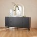 Aparador con efecto madera de 4 puertas, 157.5cm 157 Aparador con efecto madera de 4 puertas, 157.5cm 157 Madera Oscura