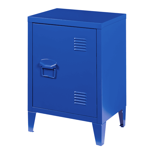 Mesa de cabeceira de aço Inari 57x40x30 cm - Azul en.casa