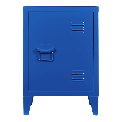 Mesa de cabeceira de aço Inari 57x40x30 cm - Azul en.casa