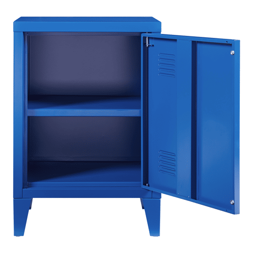 Mesa de cabeceira de aço Inari 57x40x30 cm - Azul en.casa