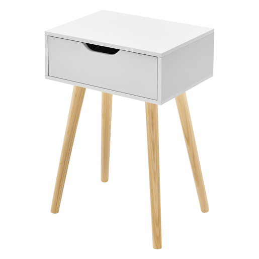 Conjunto de 2 mesas de apoio Östersund com gaveta 60x40x30 cm - Branco en.casa