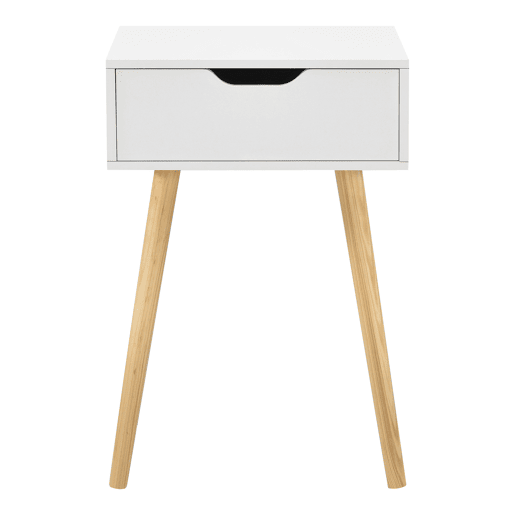 Conjunto de 2 mesas de apoio Östersund com gaveta 60x40x30 cm - Branco en.casa