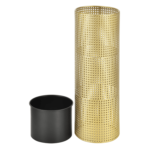 Conjunto de 2 suportes para flores Lüttich - com plantador - suportes para plantas - estilo decorativo - metal - dourado e preto en.casa