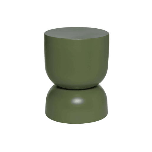 Mesa de apoio, mesa lateral, mesa de cabeceira metal, Madi, Verde, 32x32x42 cm