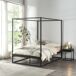 Cama con Baldaquín Kristianstad para Dosel Metal Cama con Baldaquín Kristianstad para Dosel Metal Negro