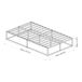 Cama Kreta de Metal con Colchón de espuma fría Cama Kreta de Metal con Colchón de espuma fría Negro