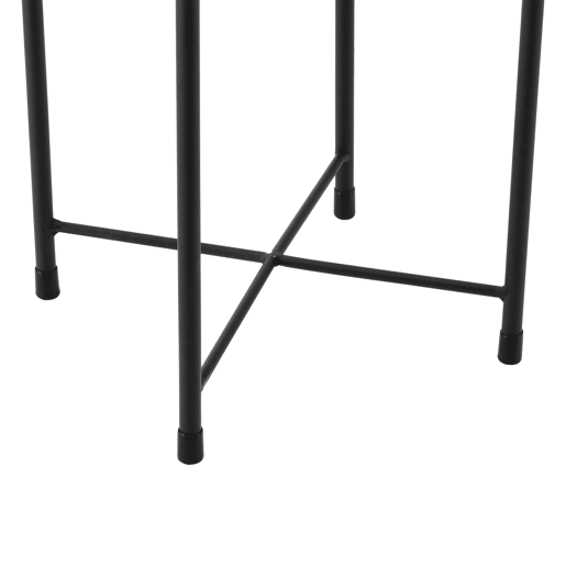 Conjunto de 2x suportes para plantas em metal Mol 50 x 21 x 21 cm e 70 x 24 x 24 x 24 cm - Preto e dourado en.casa