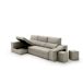 Sofa Chaise Longue Cama con Arcón y Puff Giuliana Sofa Chaise Longue Cama con Arcón y Puff Giuliana Gris