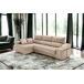 Sofa Chaise Longue Reclinable y Deslizante con Puffs Serena Sofa Chaise Longue Reclinable y Deslizante con Puffs Serena Beige