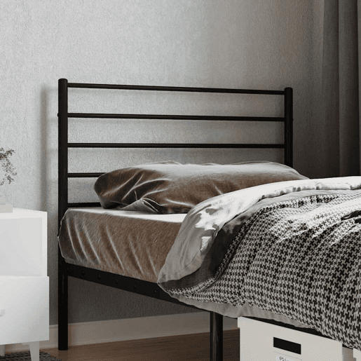 vidaXL Cabeceira de cama 107 cm metal preto vidaXL Cabeceira de cama 107 cm metal preto