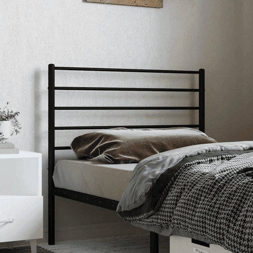 vidaXL Cabeceira de cama 107 cm metal preto vidaXL Cabeceira de cama 107 cm metal preto