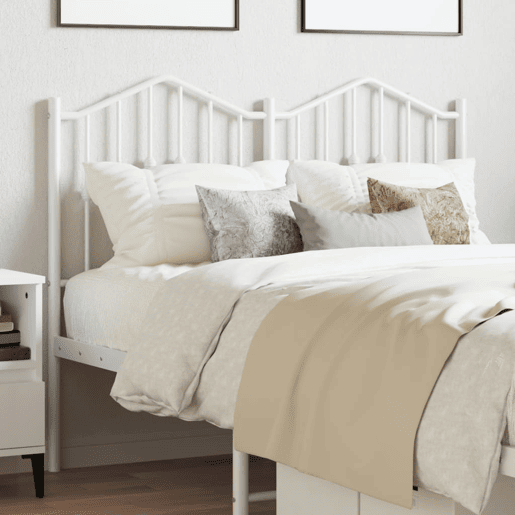 vidaXL Cabeceira de cama 120 cm metal branco