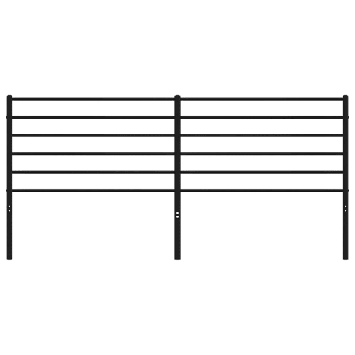 vidaXL Cabeceira de cama 200 cm metal preto vidaXL Cabeceira de cama 200 cm metal preto