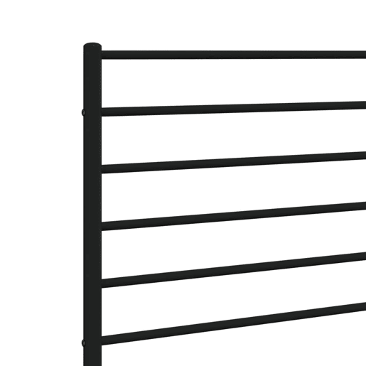 vidaXL Cabeceira de cama 200 cm metal preto vidaXL Cabeceira de cama 200 cm metal preto