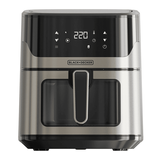 Fritadeira sem Óleo Black & Decker BXAF6500E Preto Prateado 1600 W 6,5 L