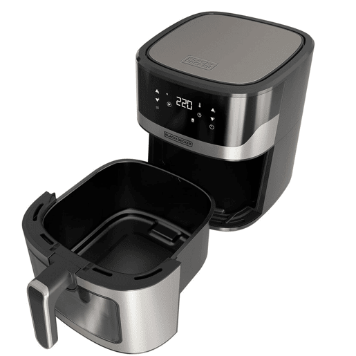 Fritadeira sem Óleo Black & Decker BXAF6500E Preto Prateado 1600 W 6,5 L