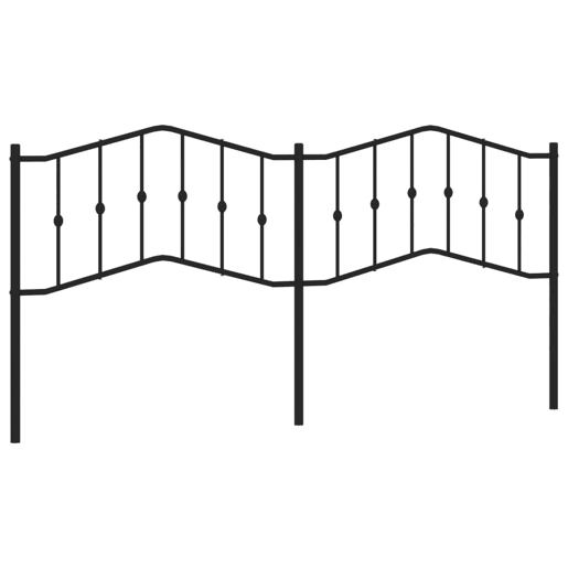 vidaXL Cabeceira de cama 193 cm metal preto vidaXL Cabeceira de cama 193 cm metal preto