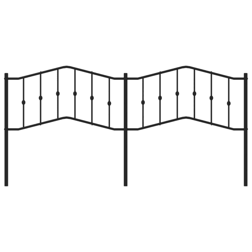 vidaXL Cabeceira de cama 193 cm metal preto vidaXL Cabeceira de cama 193 cm metal preto