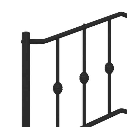 vidaXL Cabeceira de cama 193 cm metal preto vidaXL Cabeceira de cama 193 cm metal preto