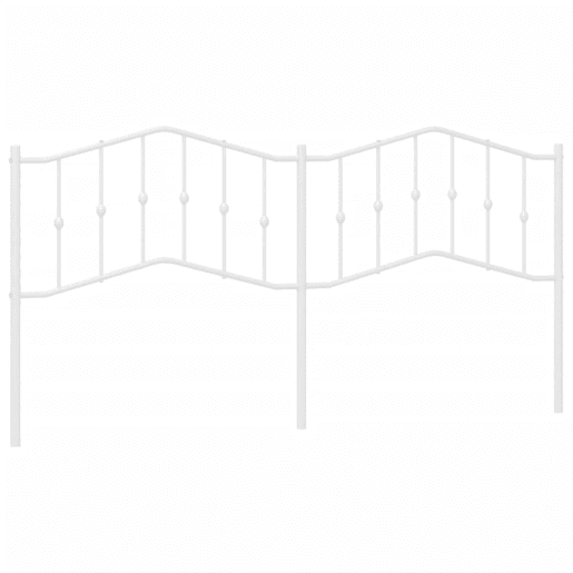 vidaXL Cabeceira de cama 200 cm metal branco vidaXL Cabeceira de cama 200 cm metal branco