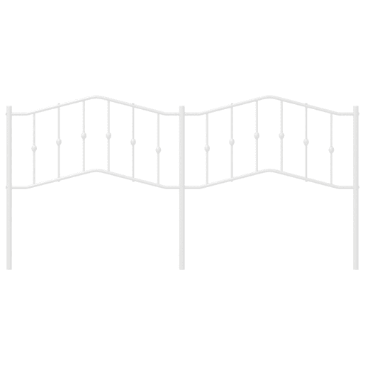 vidaXL Cabeceira de cama 200 cm metal branco vidaXL Cabeceira de cama 200 cm metal branco