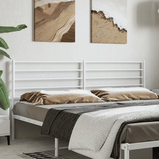 vidaXL Cabeceira de cama 180 cm metal branco vidaXL Cabeceira de cama 180 cm metal branco