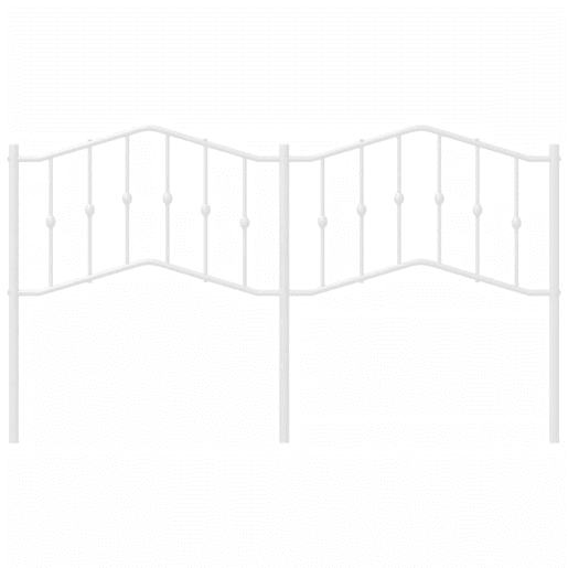 vidaXL Cabeceira de cama 160 cm metal branco vidaXL Cabeceira de cama 160 cm metal branco