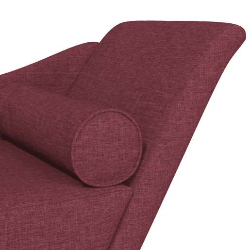 vidaXL Chaise longue com almofadões tecido vermelho tinto vidaXL Chaise longue com almofadões tecido vermelho tinto