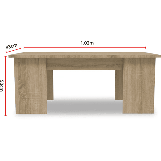 Mesa de centro Diana - 102 x 50 x 43 cm - Carvalho