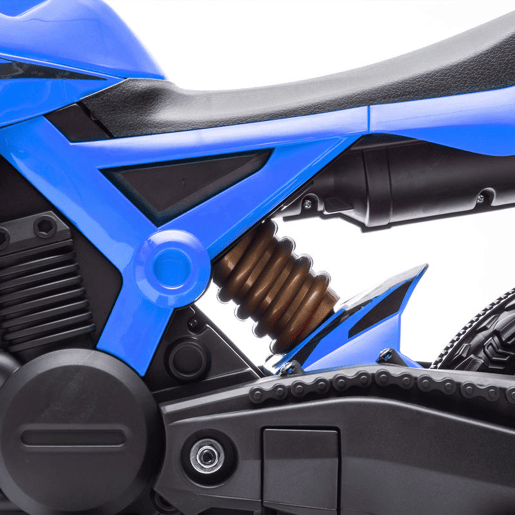 AIYAPLAY Moto Elétrica para Crianças de +3 Anos, Moto a Bateria 12V com Rodas de Apoio, Acelerador no Punho e Buzina, Suporta até 30 kg, Azul