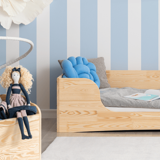 Cama Irina Madeira 90x200 com estrado de ripas