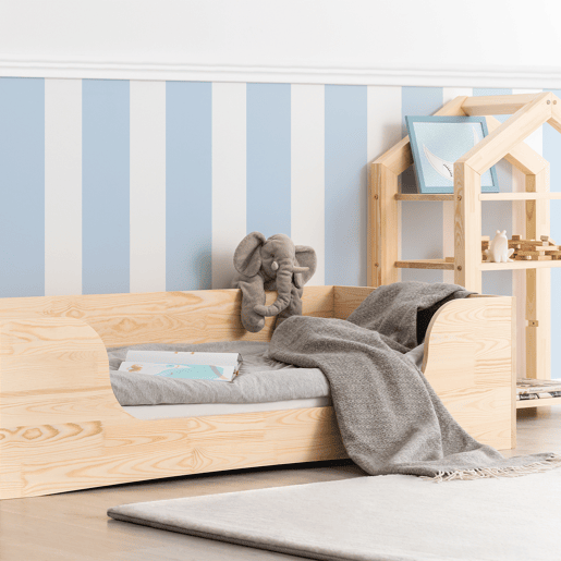 Cama Irina Madeira 90x200 com estrado de ripas