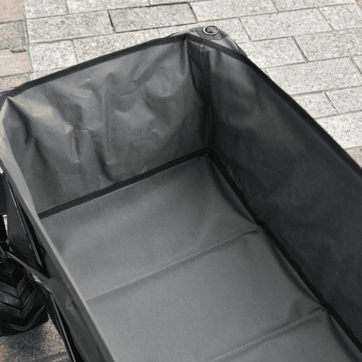 Outsunny Carrinho de Transporte Dobrável com Rodas Giratórias 360° e Guiador Ajustável 59-89 cm para Campismo Praia 108x55x61-91 cm Cinza Escuro