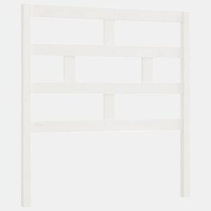 vidaXL Cabeceira de cama 96x4x100 cm pinho maciço branco