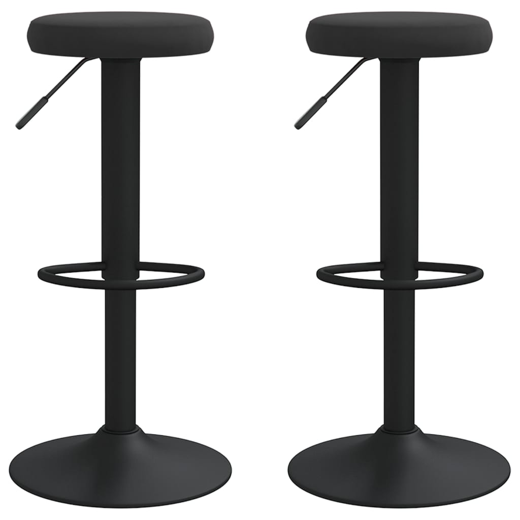 Vidaxl taburetes de cocina 2 unidades terciopelo negro