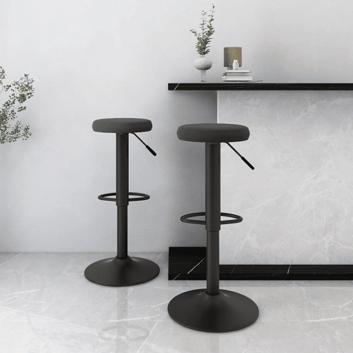 vidaXL Bancos de bar 2 pcs veludo preto