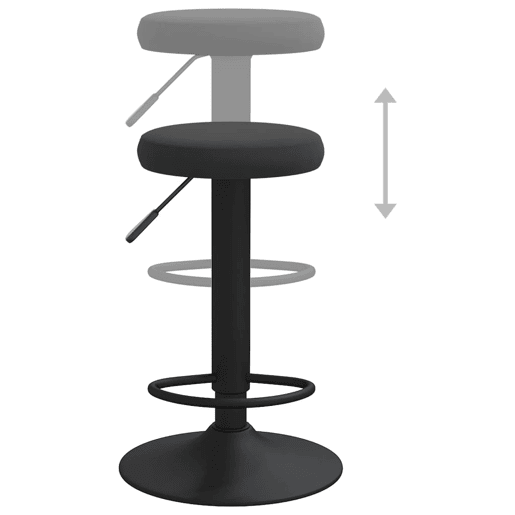 vidaXL Bancos de bar 2 pcs veludo preto