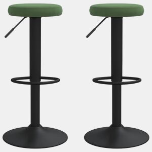 vidaXL Bancos de bar 2 pcs veludo verde-escuro