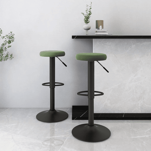 vidaXL Bancos de bar 2 pcs veludo verde-escuro