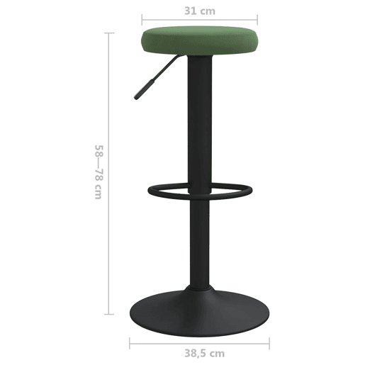 vidaXL Bancos de bar 2 pcs veludo verde-escuro