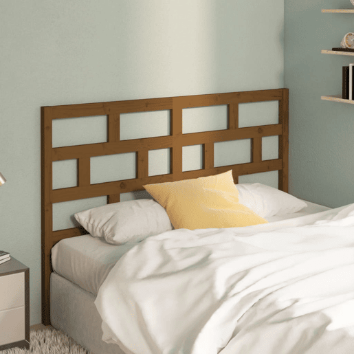 vidaXL Cabeceira de cama 141x4x100 cm pinho maciço castanho mel vidaXL Cabeceira de cama 141x4x100 cm pinho maciço castanho mel